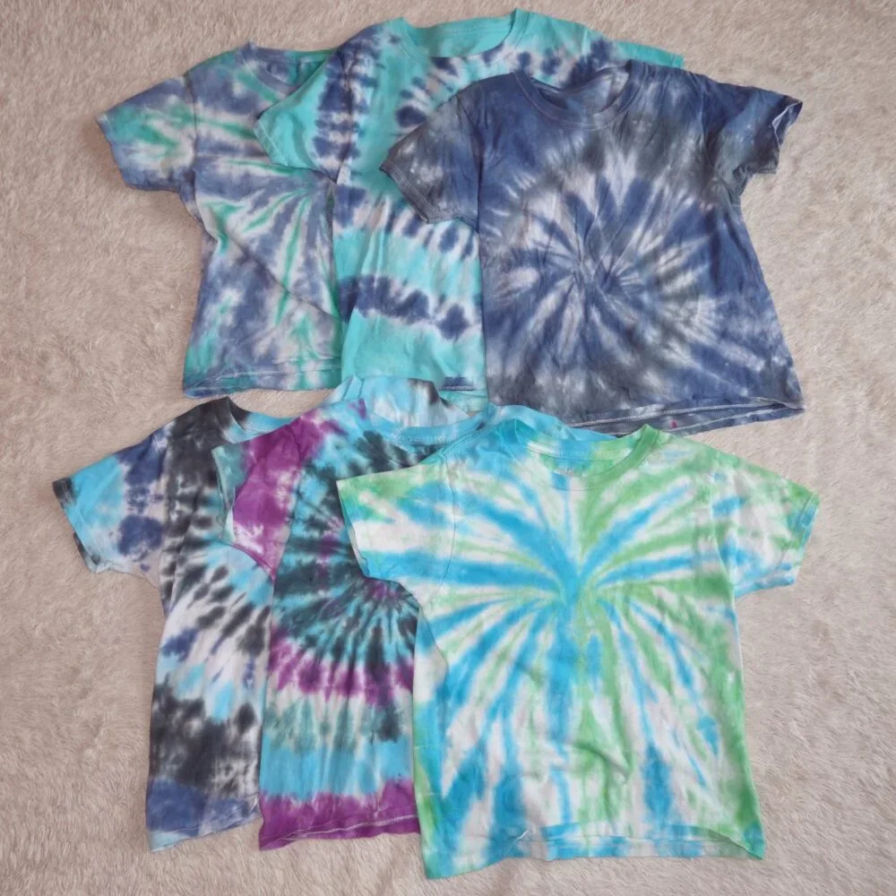Boys Size 6 Fruit of the Loom Tie-Dye T-Shirt Bundle - Set of 6 - 100% Cotton - Picture 9 of 9